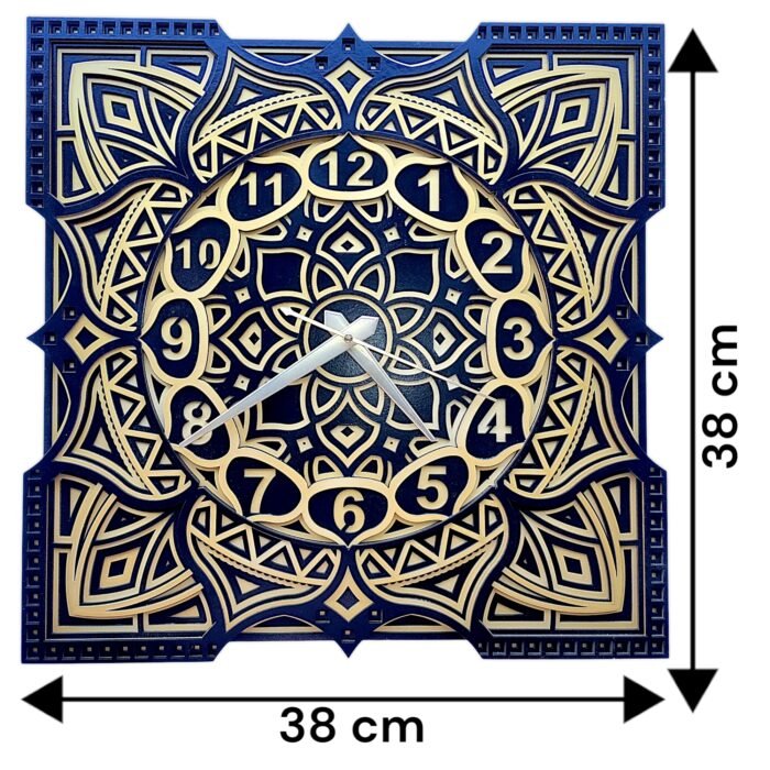 "Multilayer Mandala Wall Clock – Artistic Fusion of Time & Spirituality" - Image 2