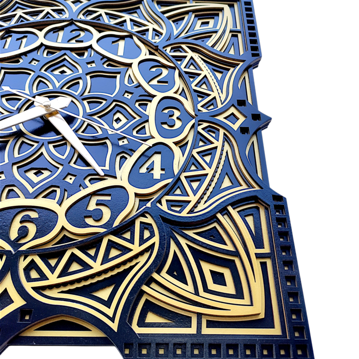 "Multilayer Mandala Wall Clock – Artistic Fusion of Time & Spirituality" - Image 3