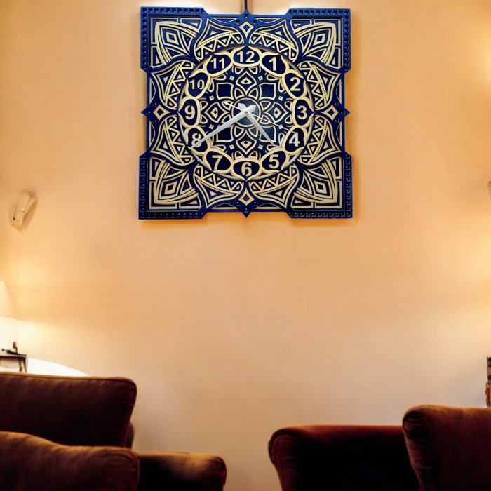 "Multilayer Mandala Wall Clock – Artistic Fusion of Time & Spirituality" - Image 4