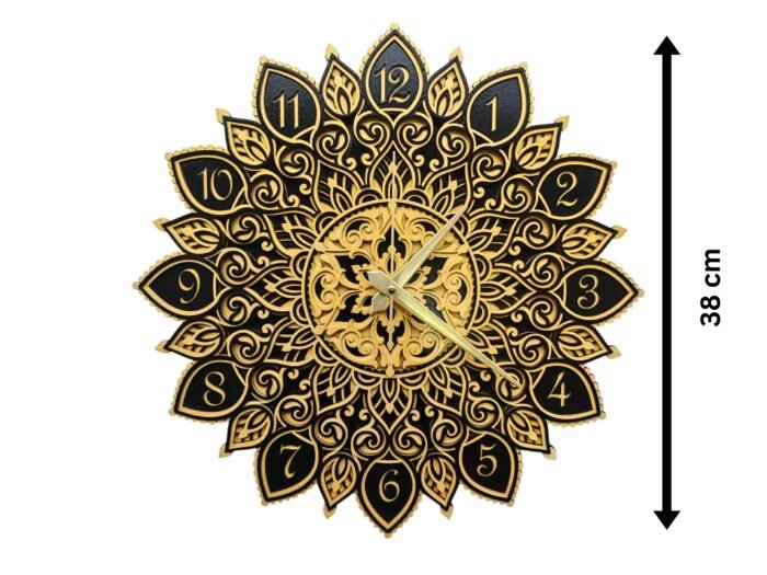 Multilayer Mandala Wall Clock – A Vibrant Fusion of Art & Time - Image 2