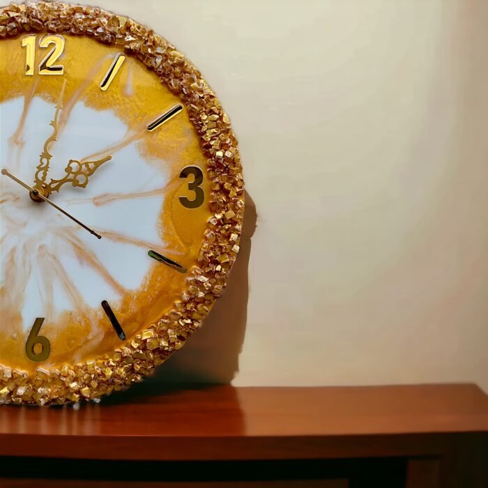 "Elegant Resin Wall Clock – Modern Artistic Timepiece" - Image 2