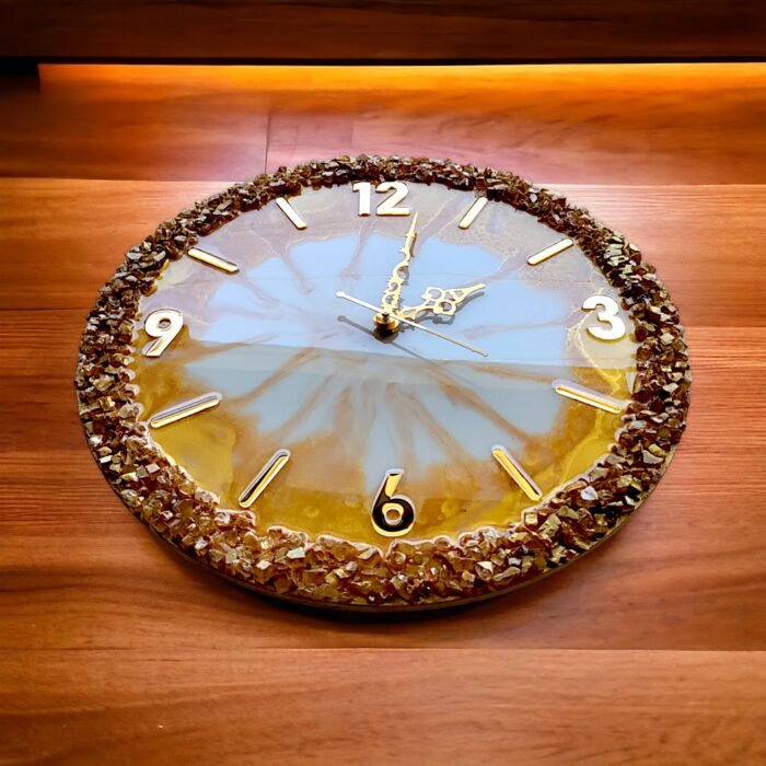 "Elegant Resin Wall Clock – Modern Artistic Timepiece" - Image 3