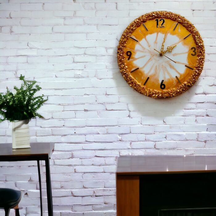 "Elegant Resin Wall Clock – Modern Artistic Timepiece" - Image 5