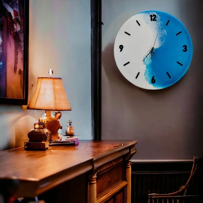 Handcrafted Epoxy Resin Wall Clock – Timeless Beauty - Image 4