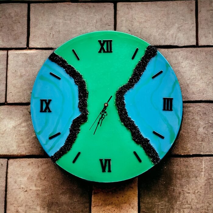 Luxury Resin Wall Clock – Unique Handmade Design - Image 2