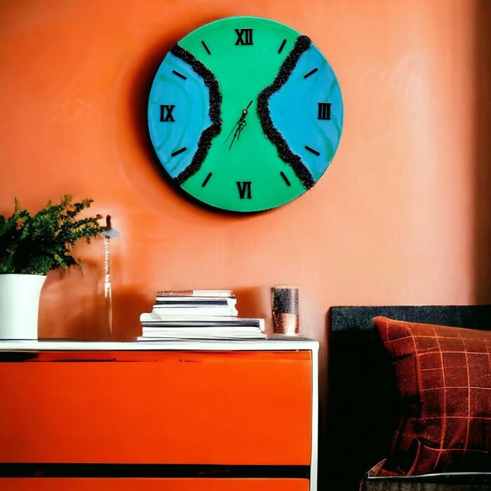 Luxury Resin Wall Clock – Unique Handmade Design - Image 3