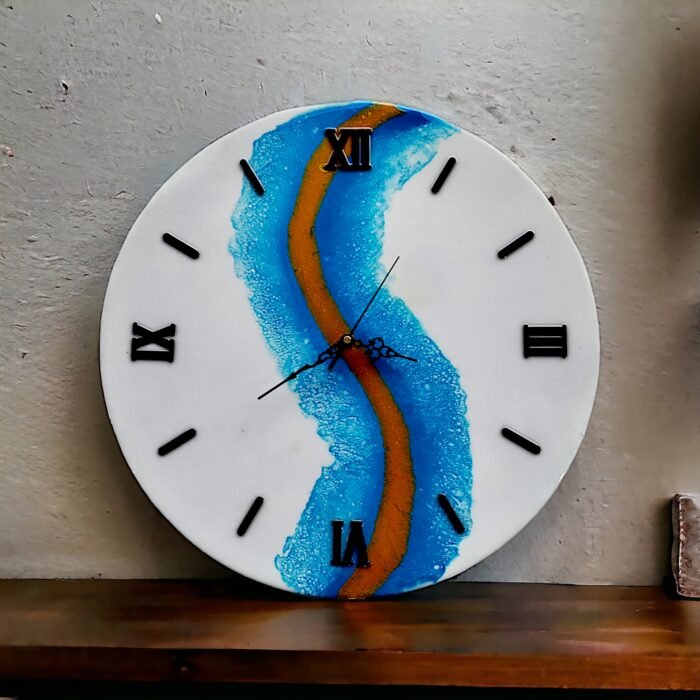 Luxury Resin Wall Clock – Unique Handmade Design - Image 2