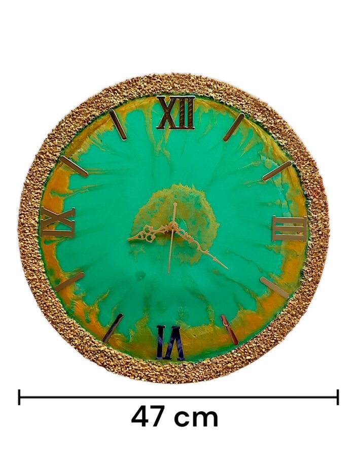 Elegant Resin Wall Clock – Handcrafted Artistic Timepiece - Image 2