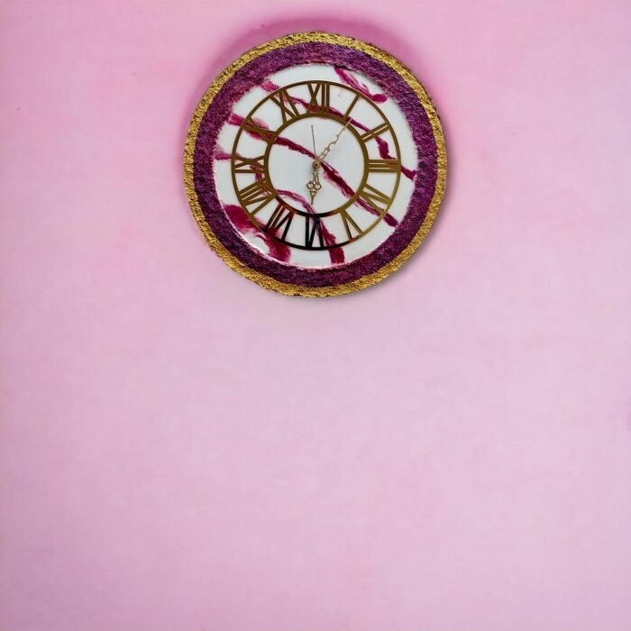 Handcrafted Epoxy Resin Wall Clock – Timeless Beauty - Image 3