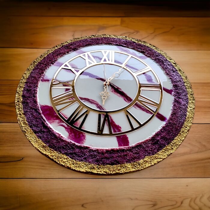 Handcrafted Epoxy Resin Wall Clock – Timeless Beauty - Image 5
