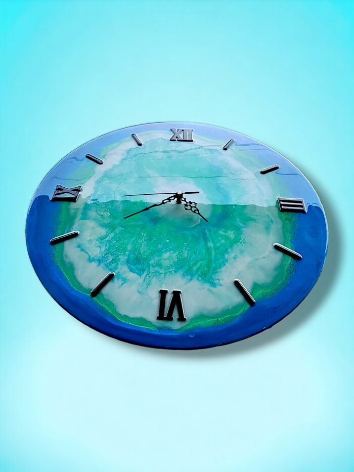 Timeless Elegance: Handmade Resin Wall Clock - Image 6