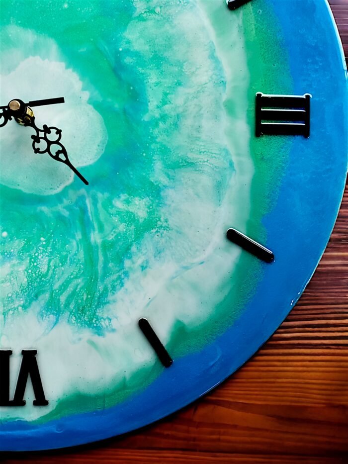 Timeless Elegance: Handmade Resin Wall Clock - Image 5
