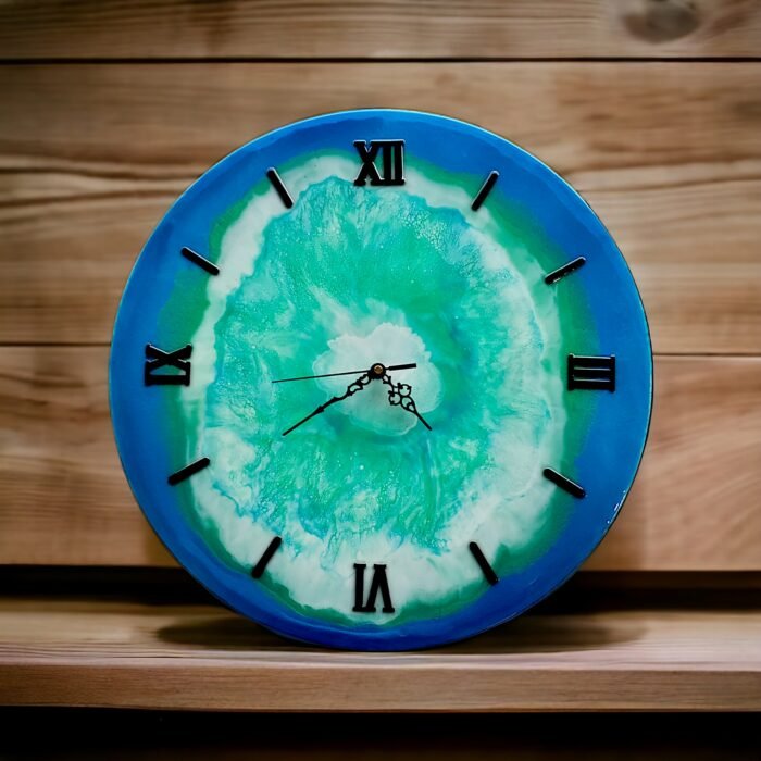 Timeless Elegance: Handmade Resin Wall Clock - Image 4