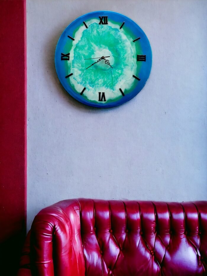 Timeless Elegance: Handmade Resin Wall Clock - Image 3