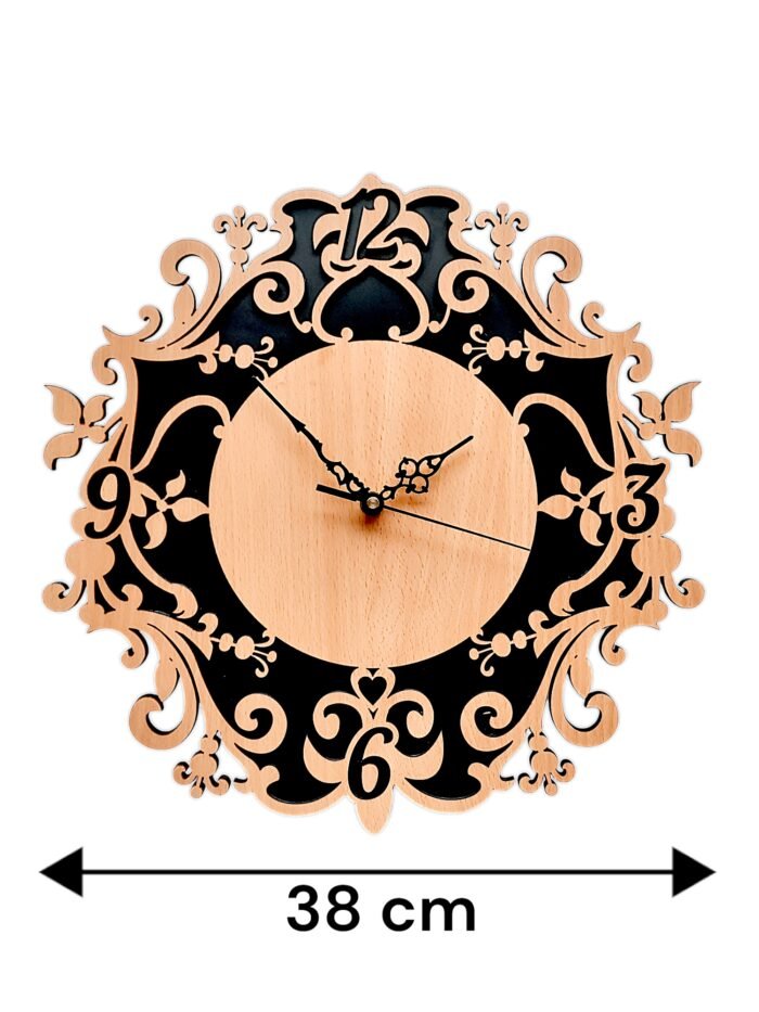 “Handcrafted Wooden Mandala Wall Clock” - Image 2