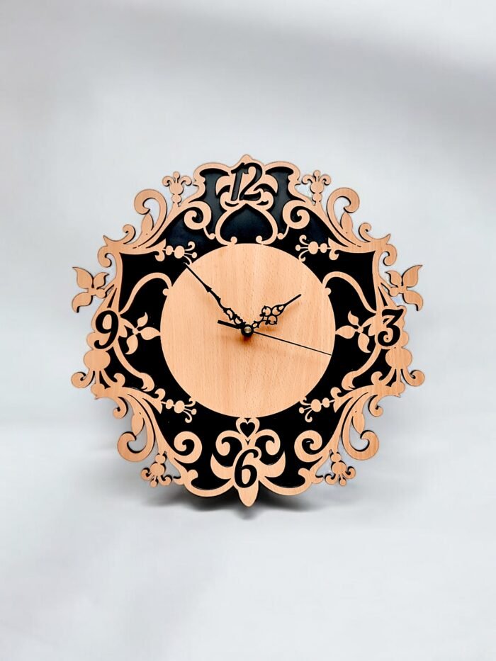 “Handcrafted Wooden Mandala Wall Clock” - Image 5