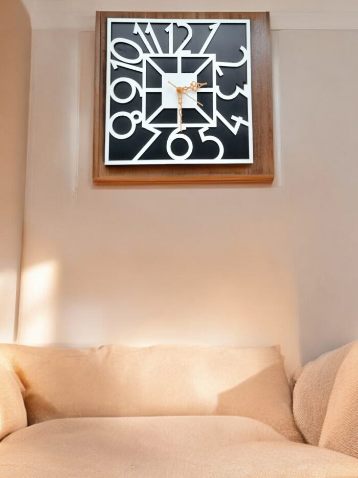 Square Wooden Wall Clock – A Perfect Blend of Modern Elegance and Timeless Craftsmanship - Image 4