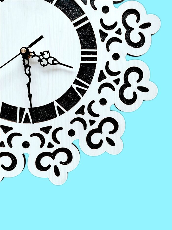 "Elegant Round Wooden Wall Clock" - Image 2