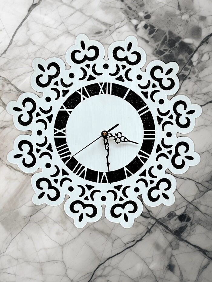 "Elegant Round Wooden Wall Clock" - Image 3