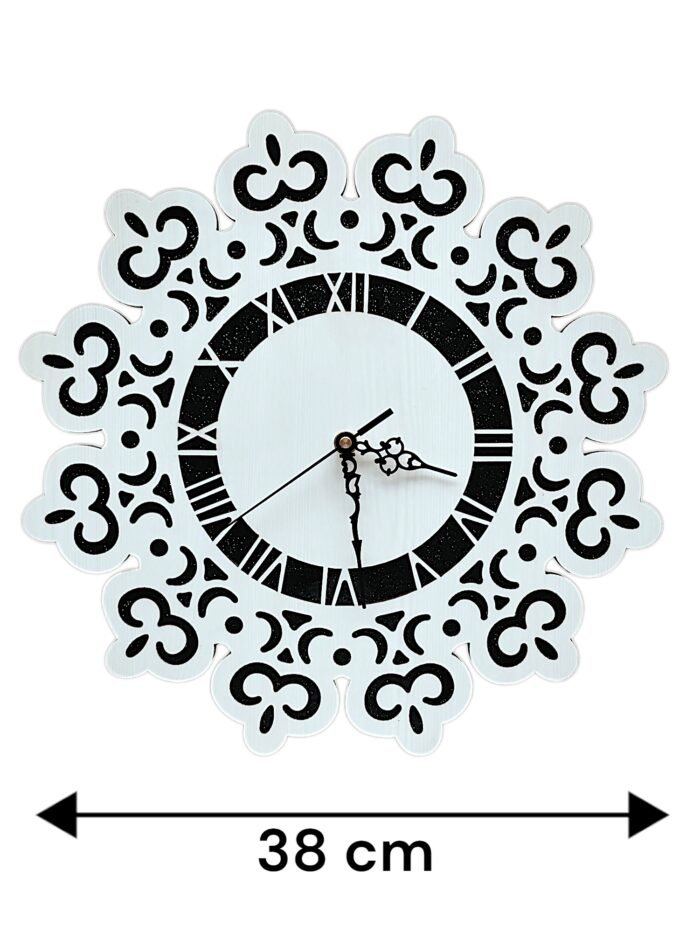 "Elegant Round Wooden Wall Clock" - Image 4