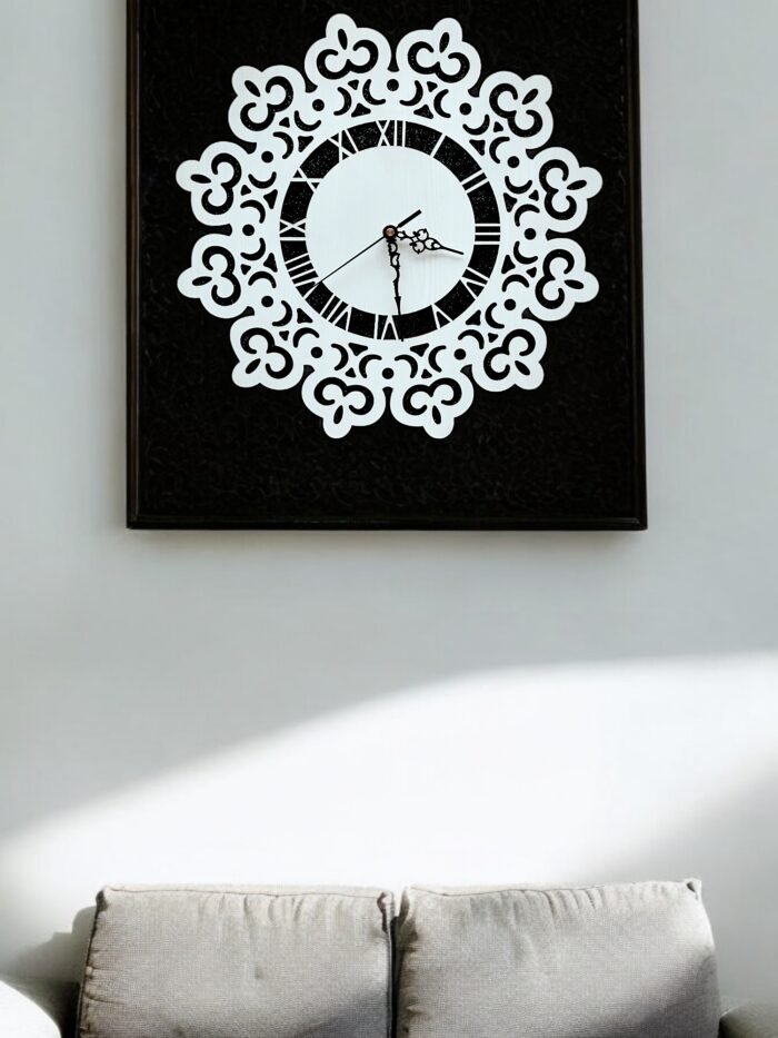 "Elegant Round Wooden Wall Clock" - Image 5