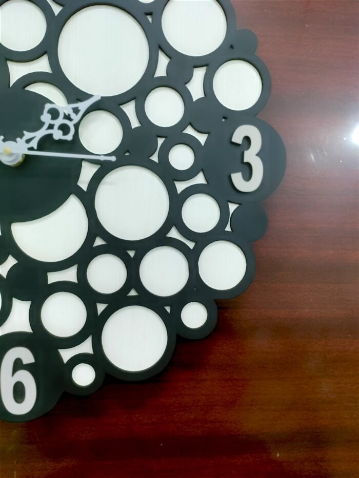 Round Wooden Wall Clock – Elegant & Timeless Timepiece - Image 3