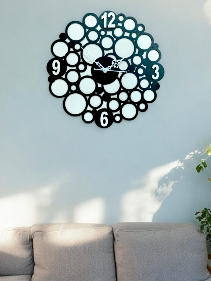 Round Wooden Wall Clock – Elegant & Timeless Timepiece - Image 4