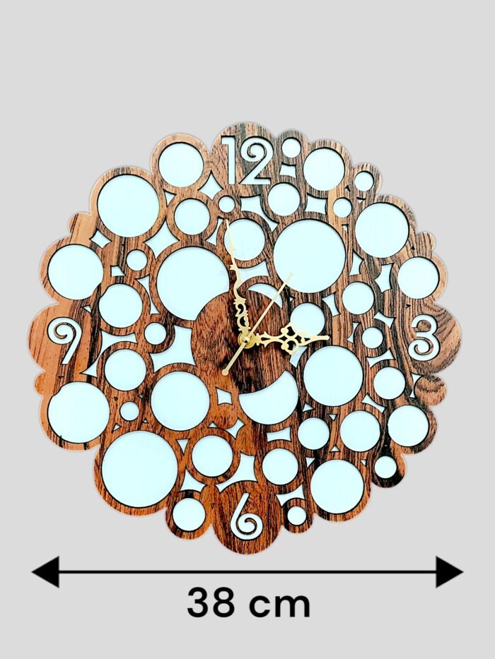 Round Wooden Wall Clock – Elegant & Timeless Timepiece - Image 2