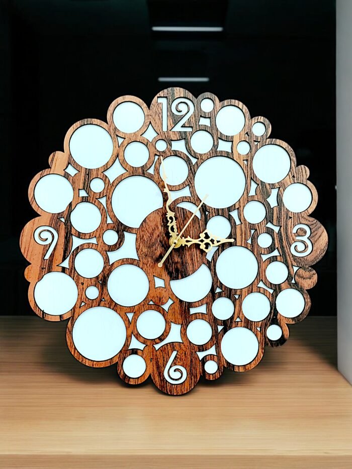 Round Wooden Wall Clock – Elegant & Timeless Timepiece - Image 6