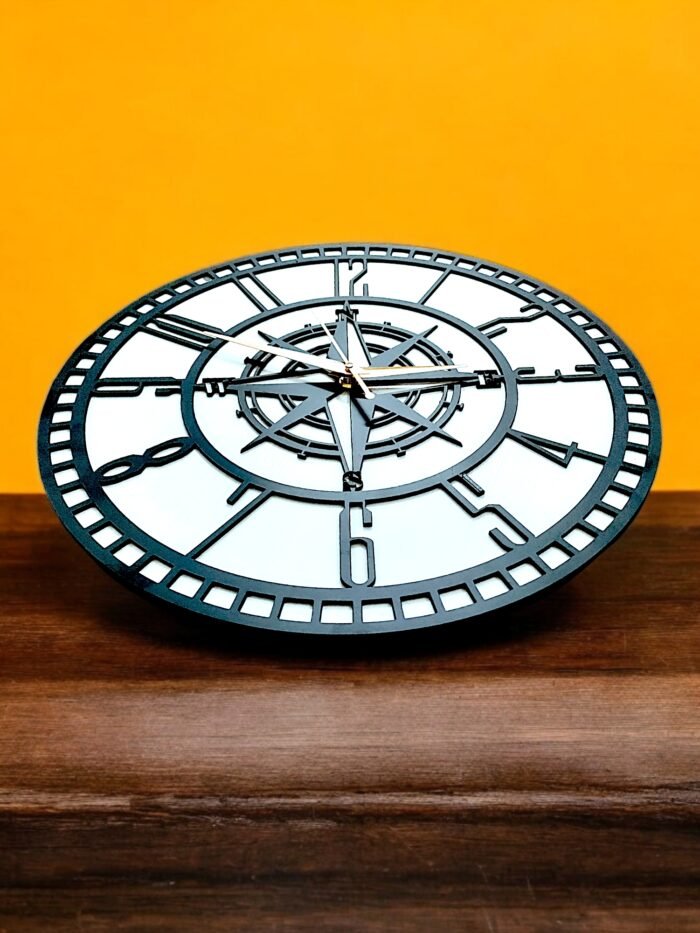 Round Wooden Wall Clock – Elegant & Timeless Timepiece - Image 3