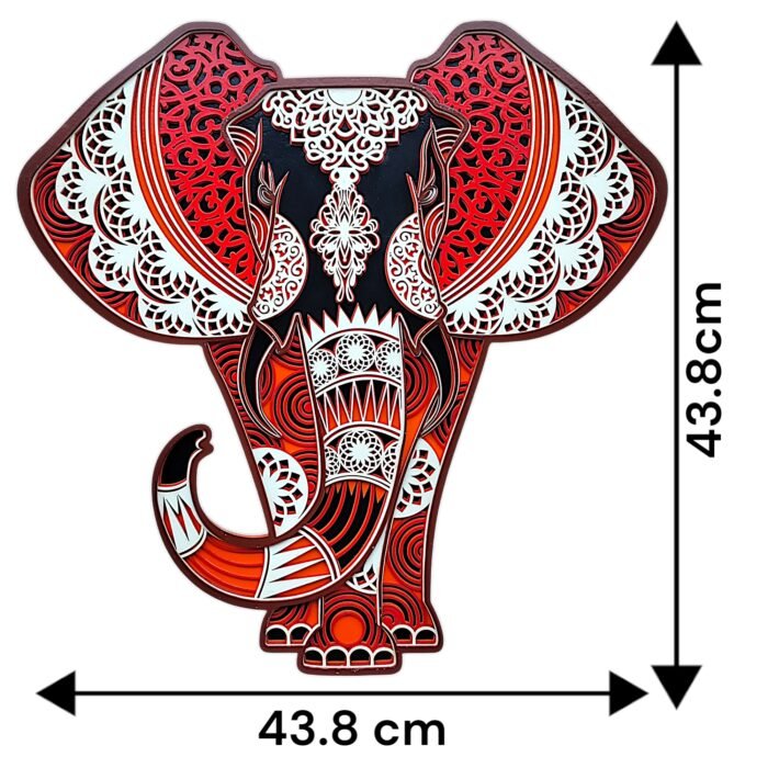 Multilayered Elephant Wall Art - Stunning Home Décor - Image 2