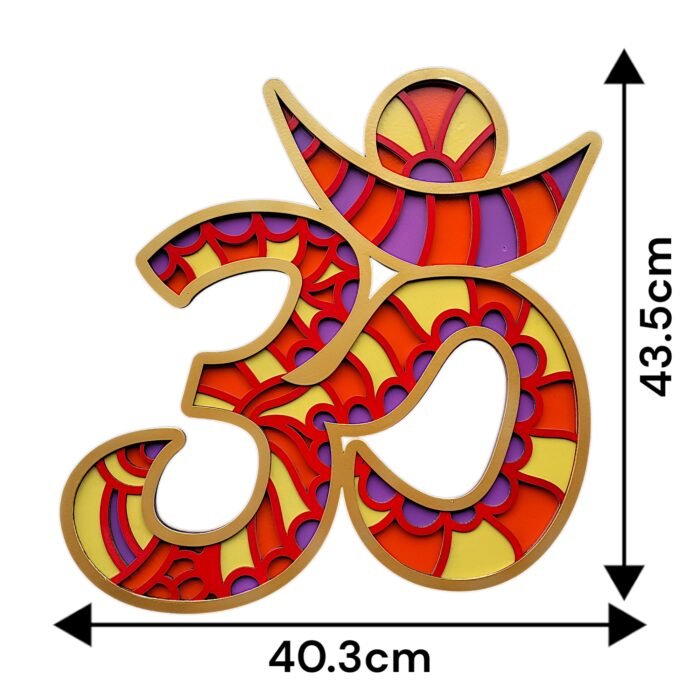 "Om Harmony: Multilayer Mandala Om Wall Art for Spiritual Décor" - Image 2