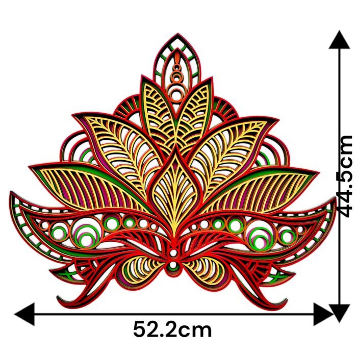 "Ethereal Lotus Mandala – Multilayer Wall Art" - Image 2