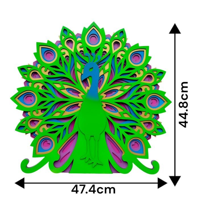 Peacock Multilayer Wall Art – Elegant & Artistic Décor - Image 2