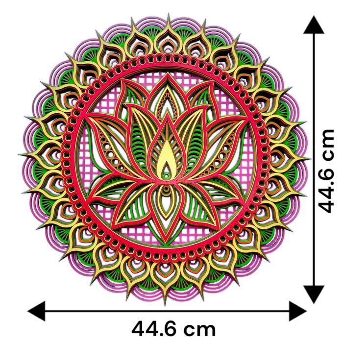 " Lotus Mandala – Multilayer Wall Art" - Image 2
