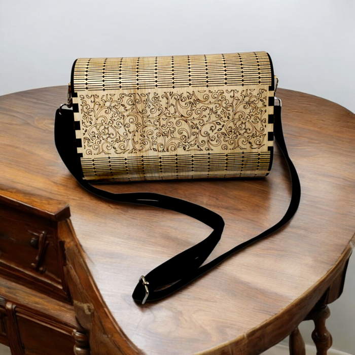 Elegant Wooden Purse – Handcrafted Wooden Handbag - Image 3