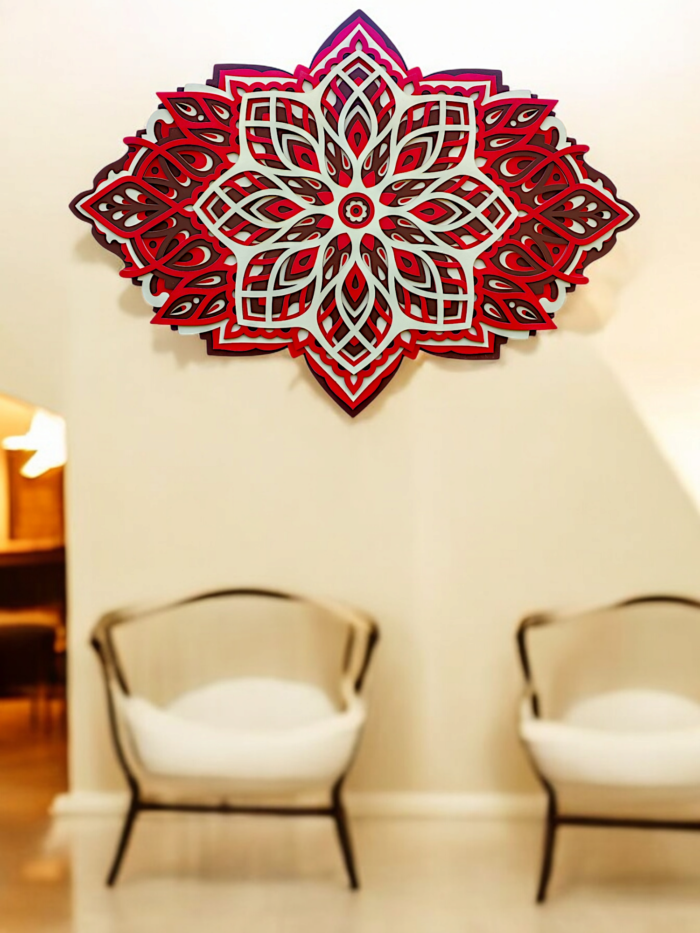 "Oval Multilayer Mandala Wall Art – Spiritual & Decorative Masterpiece" - Image 6