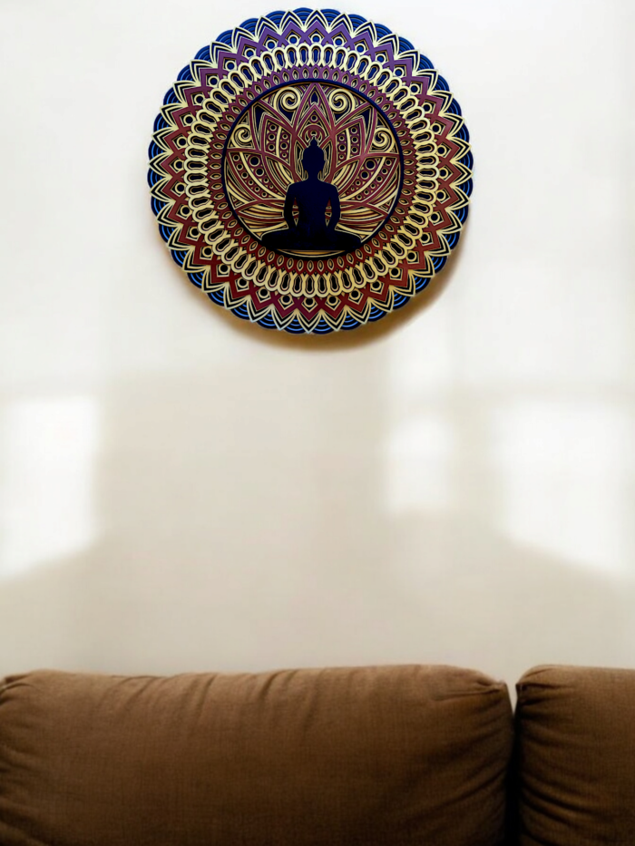 "Divine Lotus Buddha – Multilayer Wall Art" - Image 5