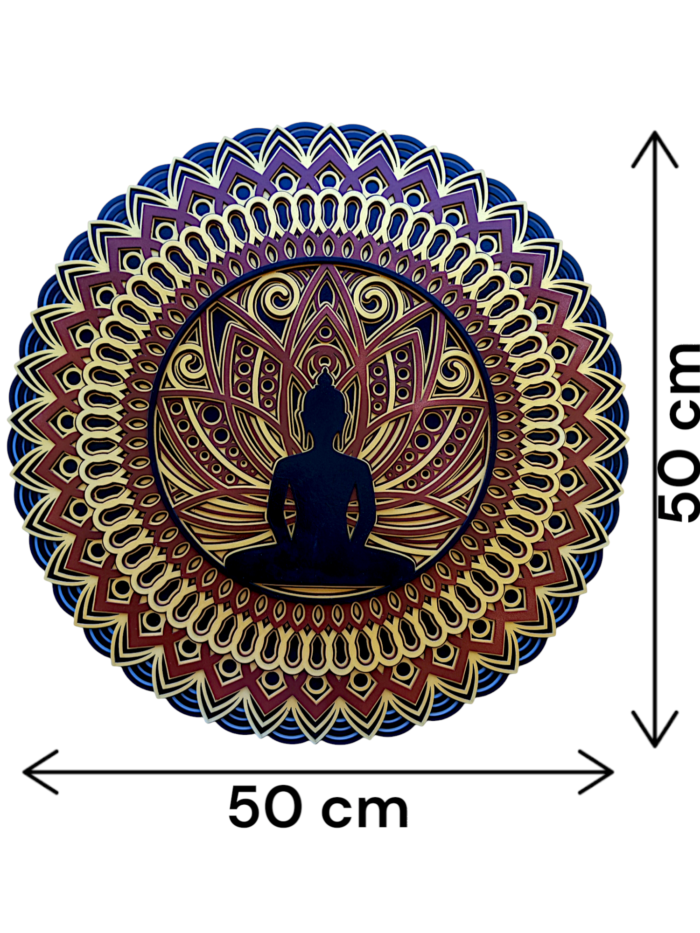 "Divine Lotus Buddha – Multilayer Wall Art" - Image 2