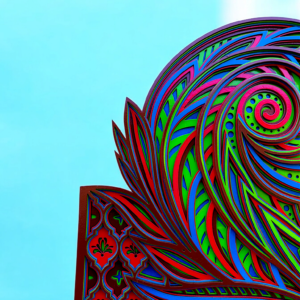 "Feather Mandala Serenity – Multilayer Wall Art" - Image 3