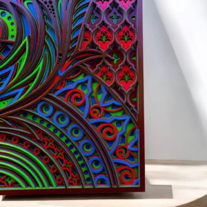 "Feather Mandala Serenity – Multilayer Wall Art" - Image 4