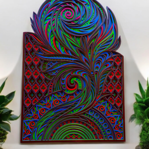 "Feather Mandala Serenity – Multilayer Wall Art" - Image 5