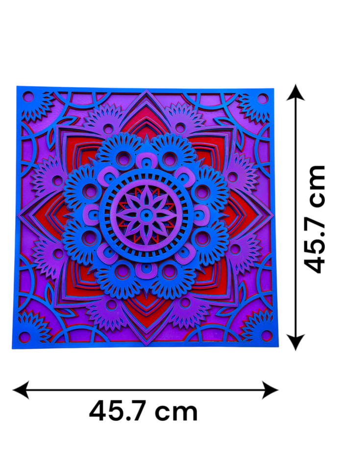 "Square Multilayer Mandala Wall Art – Spiritual & Elegant Décor" - Image 6