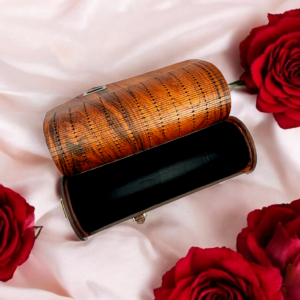 Elegant Wooden Purse – Handcrafted Wooden Handbag Dark Brown - Image 6