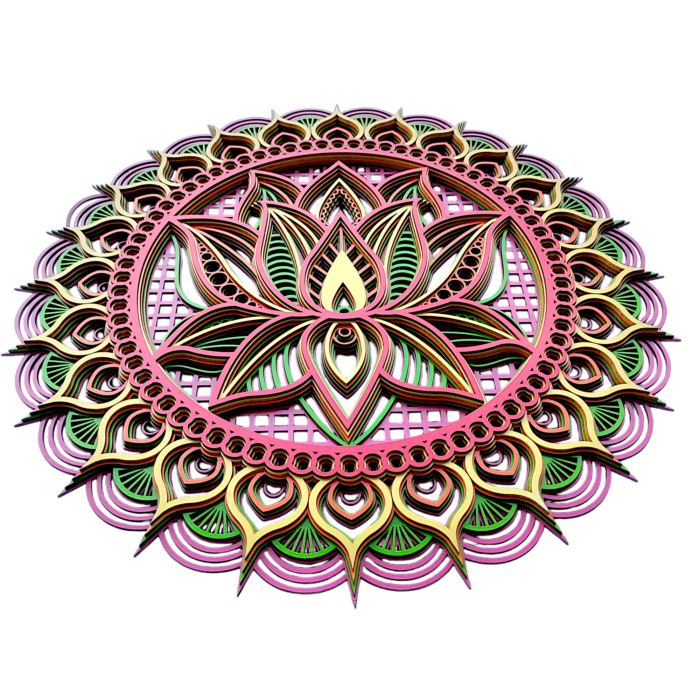 " Lotus Mandala – Multilayer Wall Art" - Image 5