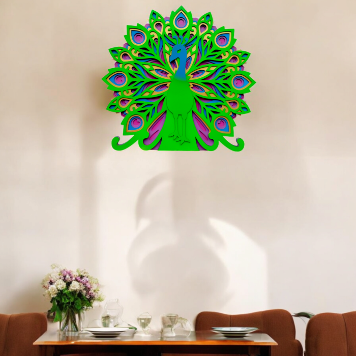 Peacock Multilayer Wall Art – Elegant & Artistic Décor - Image 3