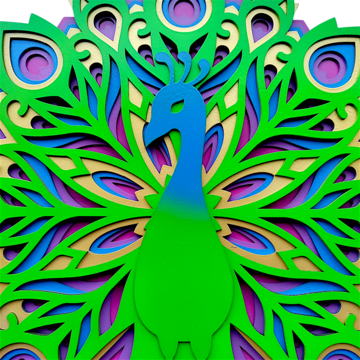 Peacock Multilayer Wall Art – Elegant & Artistic Décor - Image 5