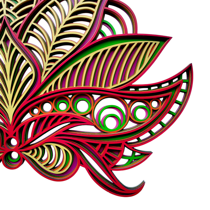 "Ethereal Lotus Mandala – Multilayer Wall Art" - Image 4