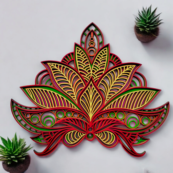 "Ethereal Lotus Mandala – Multilayer Wall Art" - Image 5