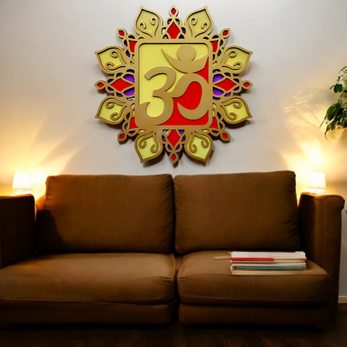 "Om Multilayer Mandala Wall Art – Sacred Spiritual Décor" - Image 3